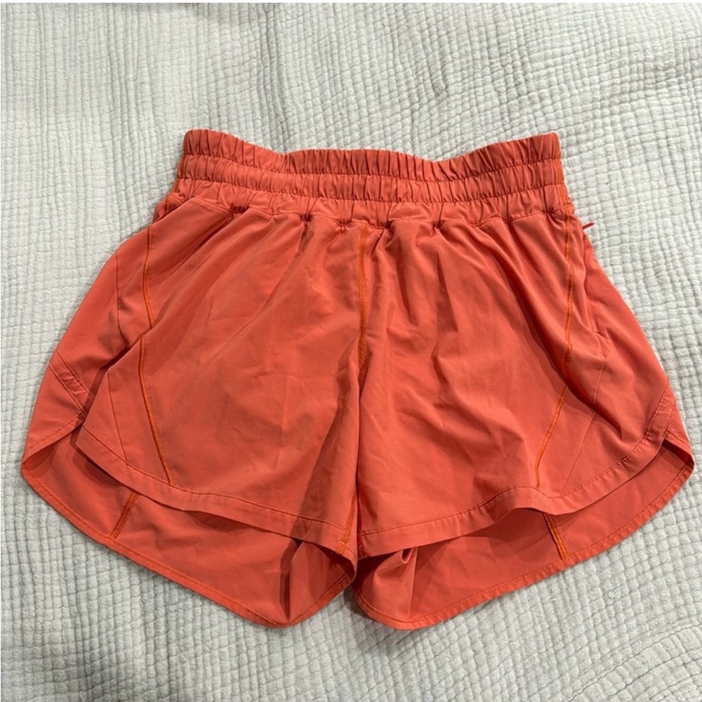 Lululemon Athletica Orange Athletic Shorts Lightweight Moisture-Wicking